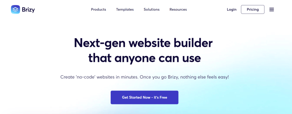 Brizy drag and drop WP builder