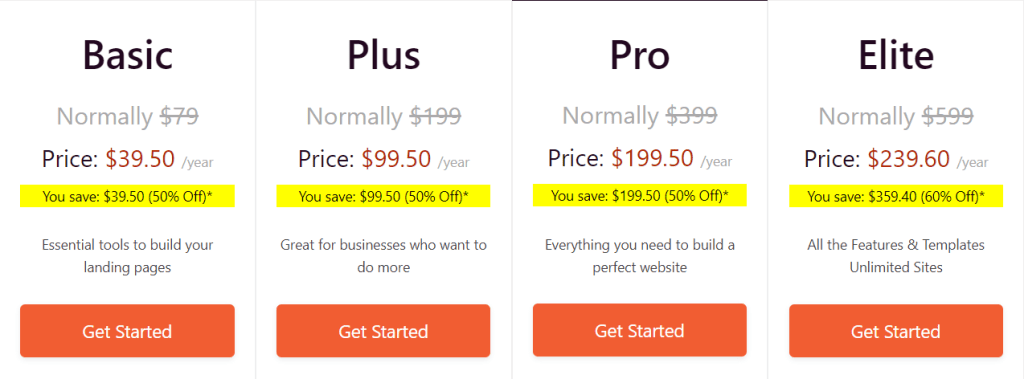 SeedProd Pricing Plans 