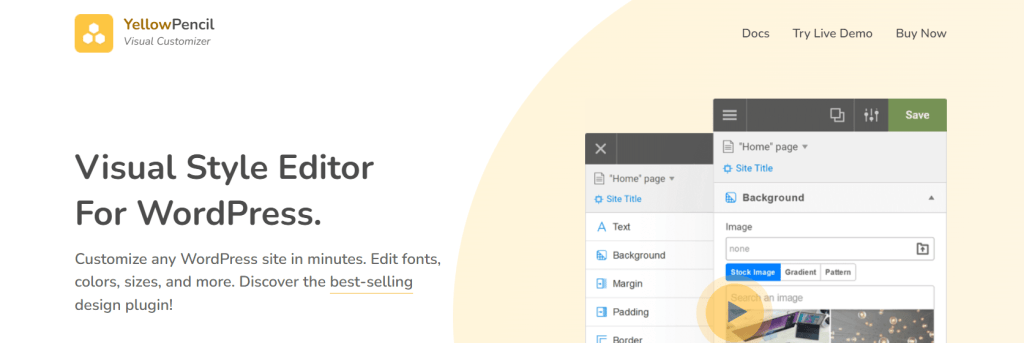 yelllow page visual composer 